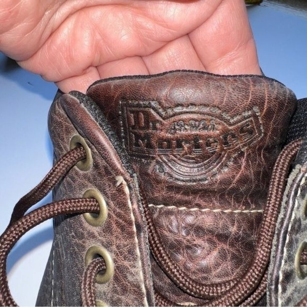 Dr. Martens Men’s Boston Oxfords Brown Leather Lace-up Shoes Size 12 - Picture 9 of 12